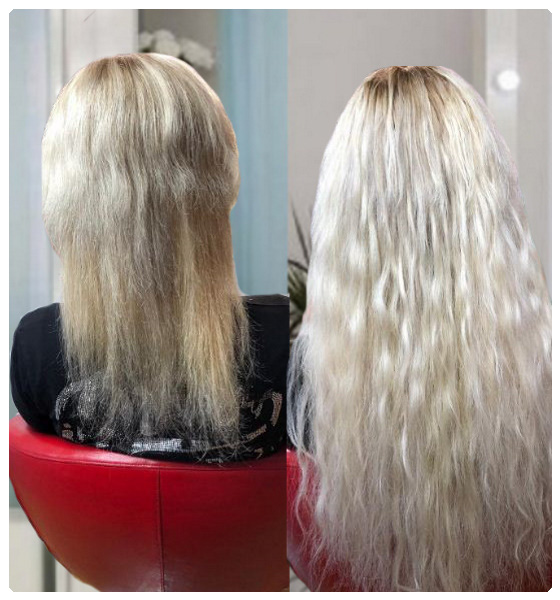 галерея работ нарощенных волос